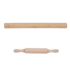 Rolling Pin Solid Wood Non stick Wooden Pressing Stick Baking Dough Kitchen #ex Rolling Pin price