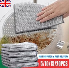 Trapos de lavado de platos de alambre multiusos de 5 piezas para paños de cocina de limpieza en seco y húmedo Reino Unido Dishwashing price