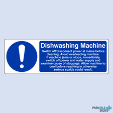 Letrero para lavavajillas Dishwashing price