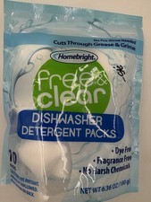 Detergente para platos Homebright libre y transparente, 10 piezas. Pack Dishwashing price