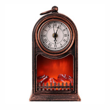 Reloj Decorativo de Mesa Vintage con Chimenea a Pilas y Efecto Llama Reloj decorativo price