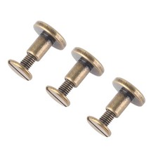 20 piezas Cabeza Plana Cobre Latón Tornillos Tuercas Clavos Remaches Cuero Tapa Accesorio Screws, Nails, Nuts price