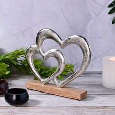 Corazón Adorno Decorativo Objeto Plata Amor -9- Objeto decorativo price