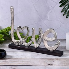 Objeto Decorativo Corazón Decoración Plata Expositor Mesa Moderno Regalo 28 Objeto decorativo price
