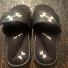 Sandalias Under Armour Youth 4D Espuma Negras Deslizables Talla 1Y Unisex Infantil Slippers y Sandals price