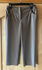 Capris marrón Zenergy by Chicos para mujer talla 0 (Equiv S 4) Pantalones de mujer price