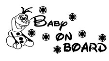 Olaf Disney bebé a bordo niño, niños, princesa, pegatina ventana coche/furgoneta Froz!! Wall a Bordo price