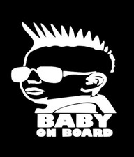 BABY ON BOARD Vinilo Calcomanía Adhesivo Divertido Niño Niños Coche Ventana Pared Wall a Bordo price