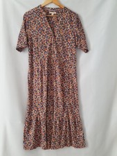 Vestido túnica FatFace azul naranja crema floral manga 3/4 talla 14 verano Tunic price