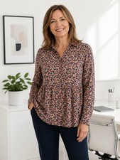 Blusa túnica floral White Stuff Reino Unido 14 100 % algodón botón delantero manga larga Tunic price