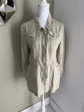 Chaqueta túnica utilitaria LinenLaundry 100 % lino beige talla UK 12 Tunic price