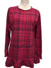 Wild Palms Long Tunic Top, Small, Long sleeves, Ruffles 100% cotton machine wash Tunic price