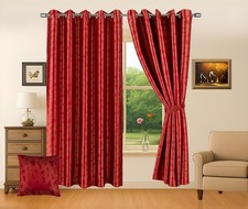 Cortina roja metálica térmica Blackout patrón de celosía lámina impresa lista para usar Reino Unido Habitación de bebé cortina price