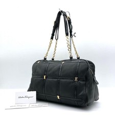 Bolso de Mano Salvatore Ferragamo Cuero Negro Japón Usado 074208 Men''s Handbag price