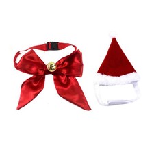 1 Juego Mascota Navidad Sombrero Corbata Mascota Sombrero Pajarita Set Navidad Mascota Campana Corbata Mascota Navidad Tie Set price