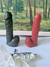 1x Vela decorativa de cera de abejas pene, Willy, Dick, 12 cm, negra Vela decorativa price