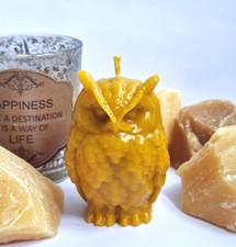 1 x Búho Vela Cera de Abejas Pura, Regalo Hecho a Mano para Maestro Regalo de Graduación No Tóxico Vela decorativa price