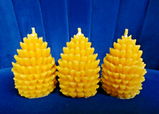 3 x Cono Cera de Abejas Natural Pura Decoración Navidad 6,5 x 5 cm Velas Hechas a Mano Vela decorativa price