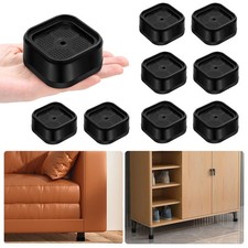 Shouwuhho Paquete de 8 Elevadores para Muebles Cama Ajustable Pesada Paquete de 8, Negro Escritorio Colchoneta price