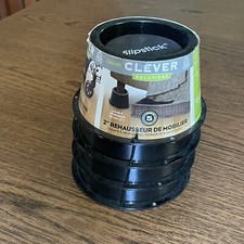 NUEVO Paquete de 4 elevadores de muebles con barra antideslizante para camas, escritorios, etc. de Clever Solutions Escritorio Colchoneta price