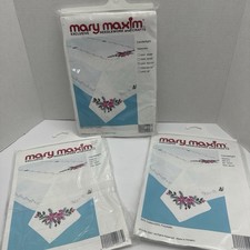 Mantel estampado Mary Maxim 60" X 104" 8 servilletas para bordar a la luz de las velas Tablecloth price