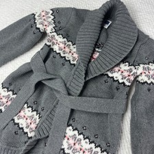 Janie and Jack Niños Gris Isla Justa Cinturón Chal Cuello Cárdigan Suéter Talla 3 Jersey y Cárdigan y Knitwear de niño price