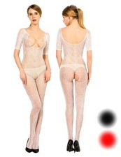 Sexy Mujer Nailon Mono Red Mono Cuerpo Stocking Encaje Lencería Sexy Gogó S/M/L Cuerpo Stocking price