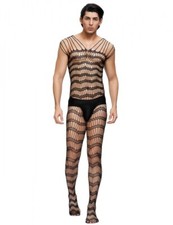 Hombre Mono Cuerpo Stocking Red Cintas Transparente Lencería Negra Nailon S/M / Cuerpo Stocking price