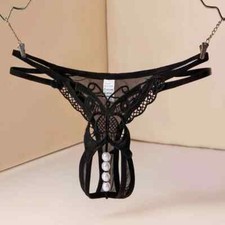 Tanga para mujer ropa interior sexy tanga de hilo con perlas con mariposa Tanga, hilo price