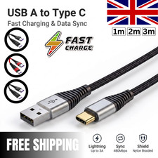 Cable USB A a Tipo C 6A 100W Cargador Rápido Trenzado Cable Largo 0.25M 1M 2M 3M USB Cable price
