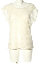 LAURA T. Camisa de ganchillo Mujeres Camisa Talla EU 38 blanco puro look casual T- Camisa de mujer price