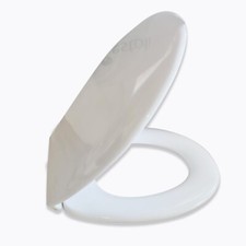 Tapa de inodoro universal Estoli Reina, Bisagra 350-425 mm, Color blanco Inodoro price