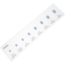 Regla de comparación Circonita cúbica Guía selector de forma de tamaño Ruler price