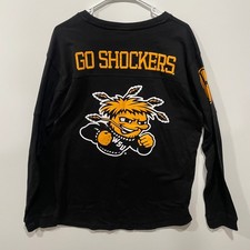 Wichita State Shockers Mascota Gráfico Manga Larga Negro T Talla Pequeña Modest Ropa price