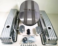 Nostalgia SBC Small Block Chevy Fin Polished Aluminum Dress Up Kit Short 283-350 Modest Ropa price