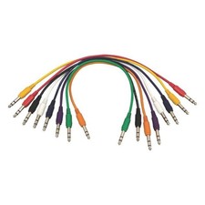 Cables de conexión TRS rectos 17 cm paquete de 8 - en el escenario Studio y Stage Equipamiento price