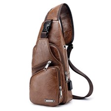 Bolso bandolera de cuero para hombre, bolso de pecho, bolso de hombre Bandolera Bolso de hombre price