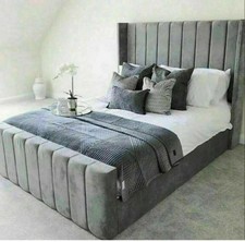 CAMA/CABECERO DE ALMACENAMIENTO OTOMANA DE 3 PIES Y COLCHÓN ORTOPÉDICO - TERCIOPELO GRIS FELPA. Cama price