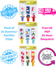 3X Clips ficticios Bebé Niños Niñas Chupete Cadena Soporte Correa Chupete Cuidado del bebé Reino Unido Pacifier price