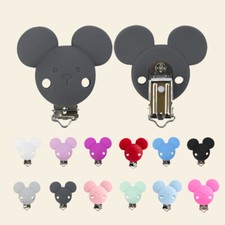 1 pieza Clips ficticios de silicona de dibujos animados hágalo usted mismo soporte de cadena para chupete accesorios de artesanía Pacifier price