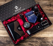 Conjunto de regalo para hombre reloj pulsera cinturón llavero hombre billetera día del padre novio regalo Reloj, Cinturón y Cartera Sets de hombre price