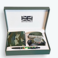 Reloj Hombre, Cartera, Bolígrafo y Cinturón Estilo Militar Conjunto de Regalo Fuerza Británica Camuflaje Reloj, Cinturón y Cartera Sets de hombre price
