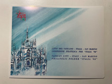 1998 Italia RSM Vaticano Folder Esposizione Italia '98 Giornata Francobollo P45 Folder price