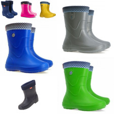 Niño Niña Niños Botas de Agua Botas Agua Rainy Botas Talla UK 4--2.5 Botas de niño price