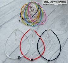 EVIL EYE - Pulsera Tobillera Ajustable Semilla Cuentas Festival Boho Verano Hippy Love Mal Ojo Cuentas para bebé price