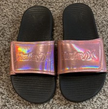 Sandalias Hurley Jules Niñas Talla 2 Rosa Blanco Sin Cordones Usadas en Excelente Condición Slippers y Sandals de niña price
