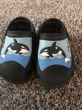 Niños Niñas Niños Pequeños Zuecos 7/8 Azul Ballena Negro Sandalias Sin Cordones Zapatos Mules Ex Slippers y Sandals de niña price