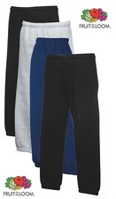 Fruit Of Loom Niño Niña Niños Liso Sudor Trotar Chándal Pantalones de Trote Chándal de niña price