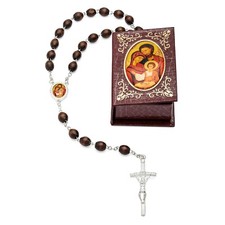 Collar de oración católica con cuentas de rosario de madera de la Sagrada Fam... Cuentas de oración price