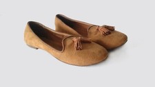 BAILARINAS  de PIEL para niña  . Talla 33. Ante Marrón Bailarinas de niña price